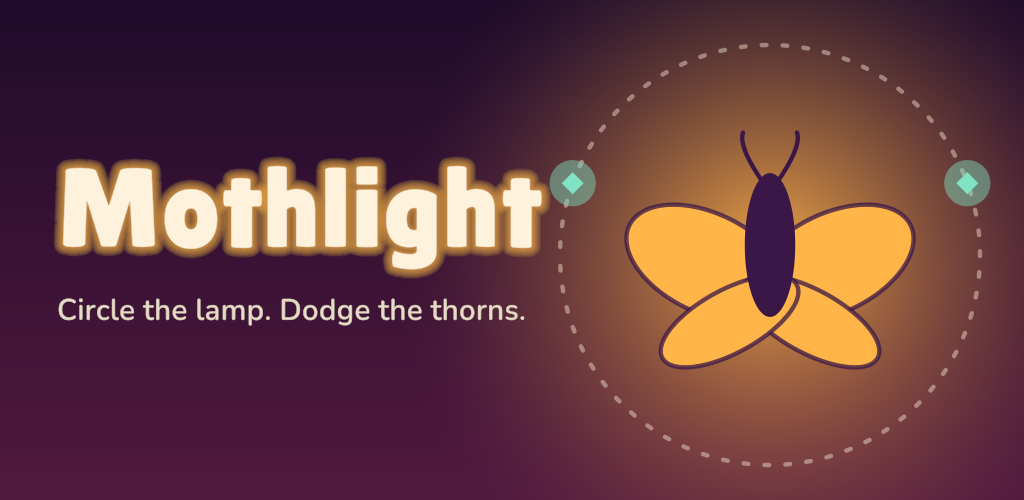 Mothlight: a glowing moth circling a lamp